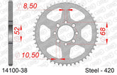 Corona AFAM 14100-38 in acciaio passo 420 SUZUKI AP 50 1975  -1978